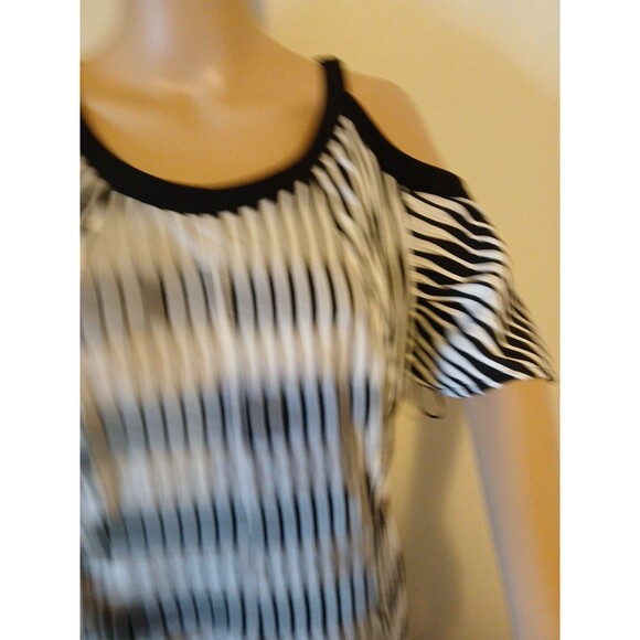 Danny & Nicole Black & White Aztec Cold Shoulder  Fit & Flare Dress Womens 16 - Picture 8 of 16
